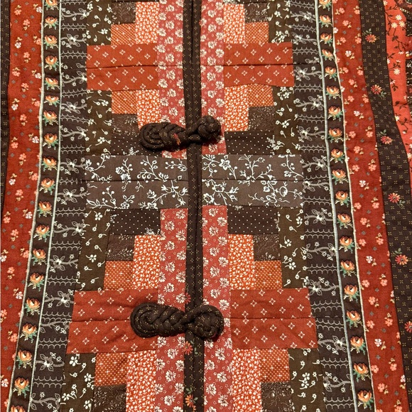 Handmade Quilted Folk Art Jacket | Patchwork Prairie Coat - Picture 13 of 16